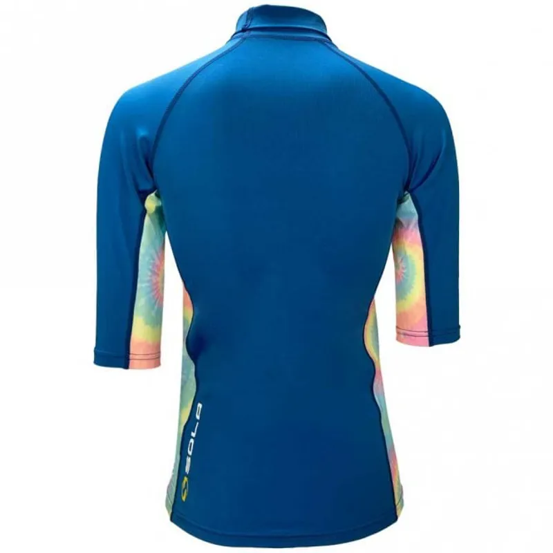 Sola Ladies Short Sleeve Rash Vest Blue-1